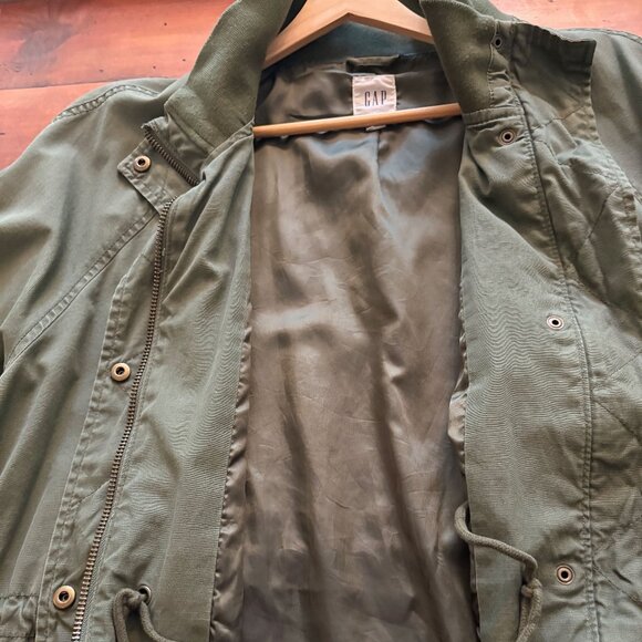 WOMENS GAP OLIVE GREEN FIELD UTILITY JACKET/ANORAK; LIKE NEW; SIZE XXL - Picture 5 of 8